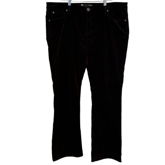 Kut From The Kloth Sz 18 Karen Baby Bootcut Corduroy Pants Brown